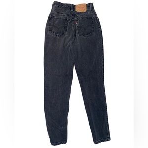 Vintage RARE Authentic Original Levi’s 512 Black High Waisted Straight Leg Jeans